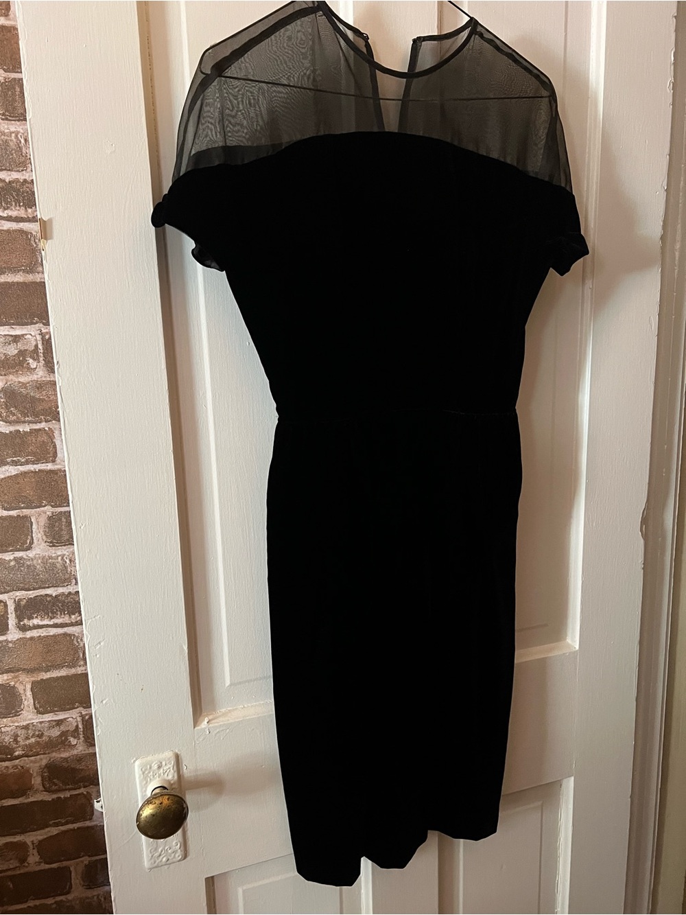 Vintage Another Ann Barry Jr Black Sheer Yoke Cocktail Dress